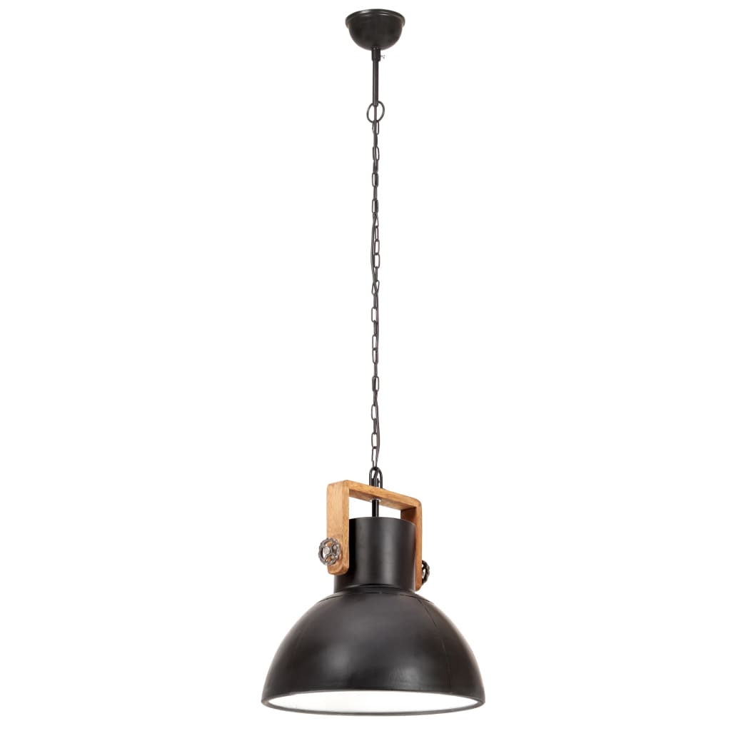 Hanglamp industrieel rond 25 W E27 40 cm zwart is nu te koop bij PeponiXL, paradijselijk wonen!