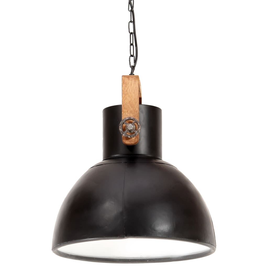 Hanglamp industrieel rond 25 W E27 40 cm zwart is nu te koop bij PeponiXL, paradijselijk wonen!