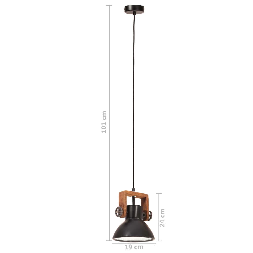 Hanglamp industrieel rond 25 W E27 19 cm zwart is nu te koop bij PeponiXL, paradijselijk wonen!