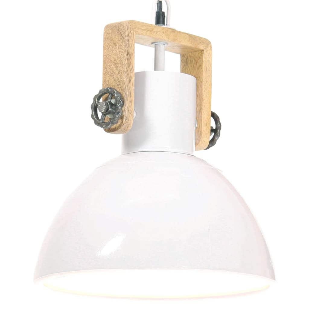 Hanglamp industrieel rond 25 W E27 30 cm wit is nu te koop bij PeponiXL, paradijselijk wonen!