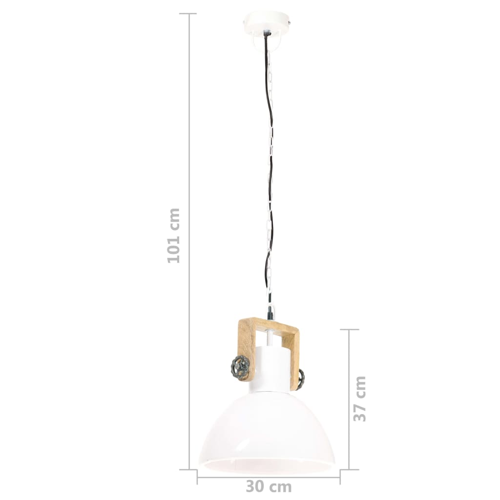 Hanglamp industrieel rond 25 W E27 30 cm wit is nu te koop bij PeponiXL, paradijselijk wonen!