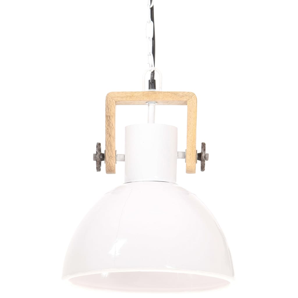 Hanglamp industrieel rond 25 W E27 30 cm wit is nu te koop bij PeponiXL, paradijselijk wonen!