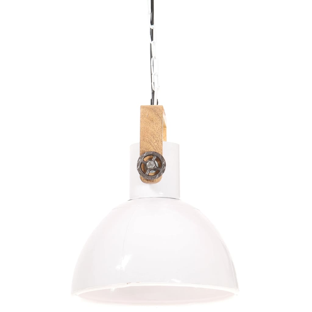 Hanglamp industrieel rond 25 W E27 30 cm wit is nu te koop bij PeponiXL, paradijselijk wonen!