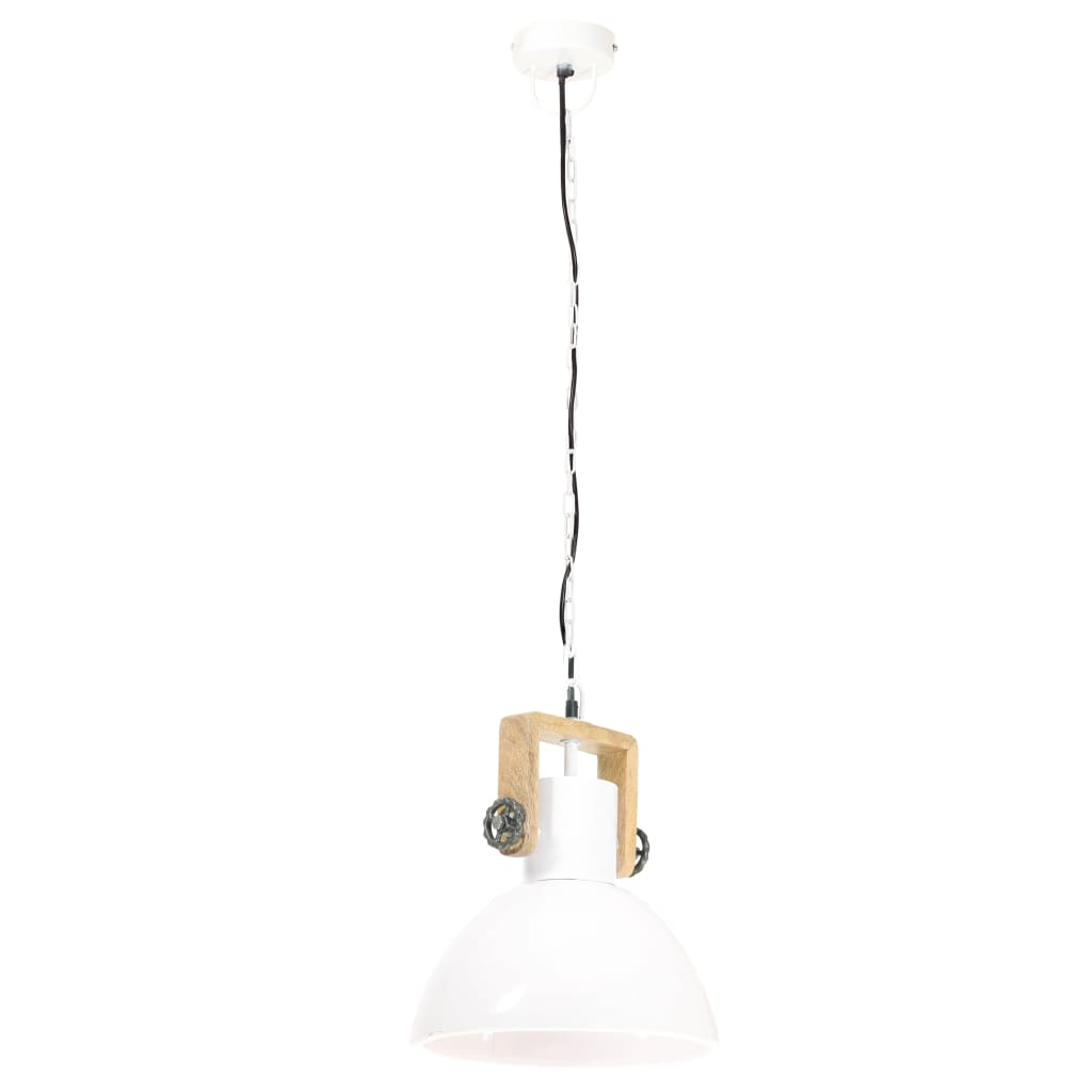 Hanglamp industrieel rond 25 W E27 30 cm wit is nu te koop bij PeponiXL, paradijselijk wonen!