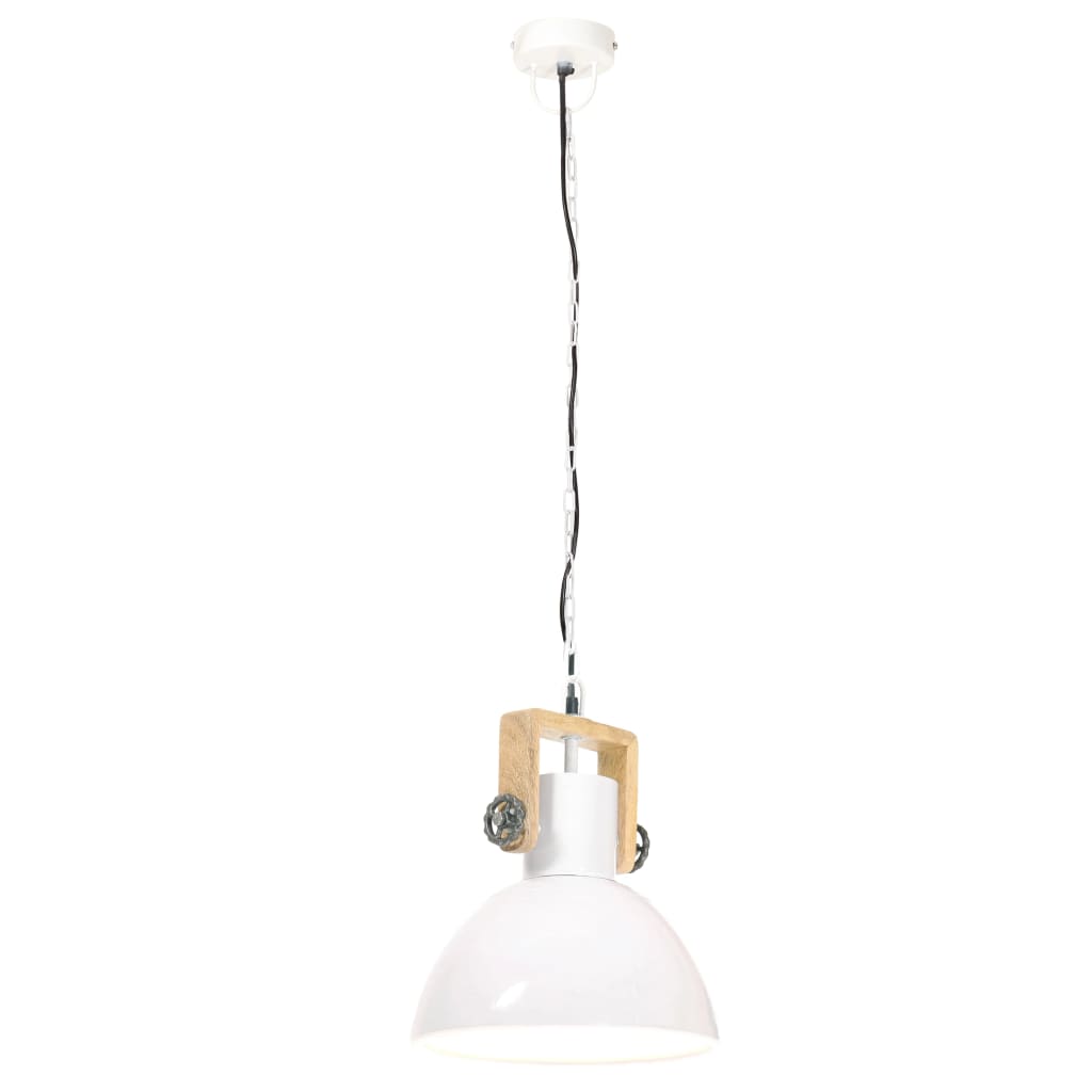 Hanglamp industrieel rond 25 W E27 30 cm wit is nu te koop bij PeponiXL, paradijselijk wonen!