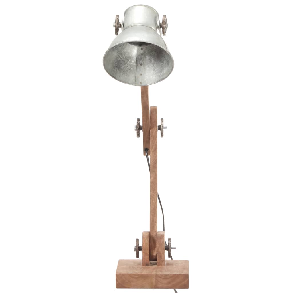 Bureaulamp industrieel rond E27 58x18x90 cm zilverkleurig is nu te koop bij PeponiXL, paradijselijk wonen!