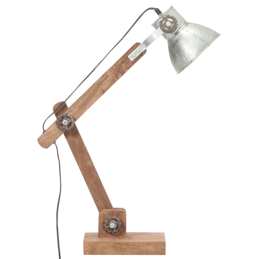 Bureaulamp industrieel rond E27 58x18x90 cm zilverkleurig is nu te koop bij PeponiXL, paradijselijk wonen!