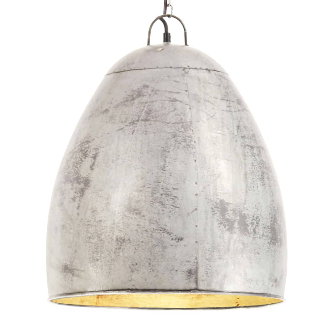 Hanglamp industrieel rond 25 W E27 42 cm zilverkleurig is nu te koop bij PeponiXL, paradijselijk wonen!