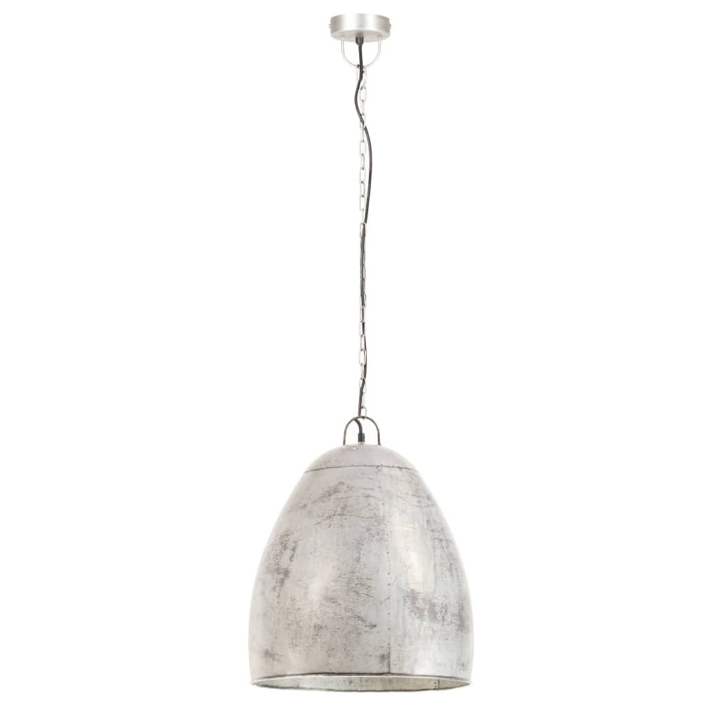 Hanglamp industrieel rond 25 W E27 42 cm zilverkleurig is nu te koop bij PeponiXL, paradijselijk wonen!