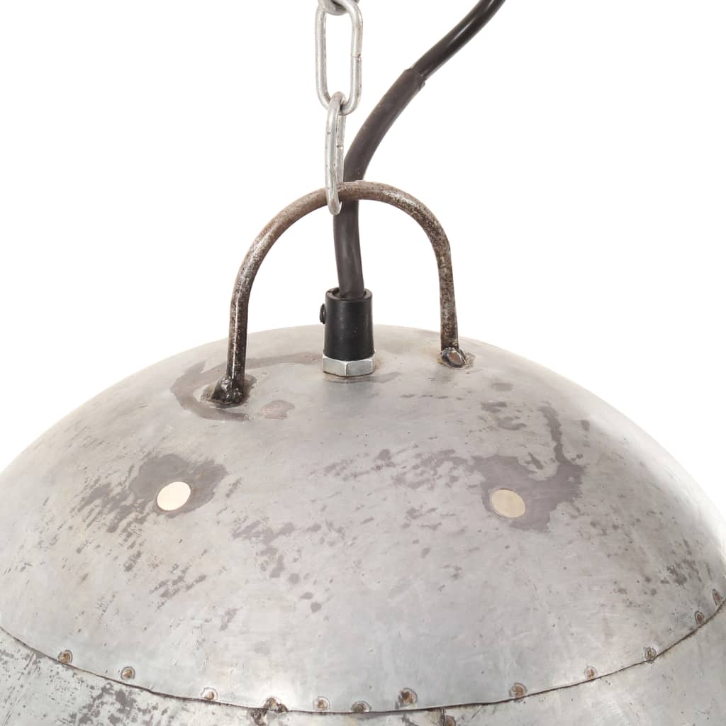 Hanglamp industrieel rond 25 W E27 42 cm zilverkleurig is nu te koop bij PeponiXL, paradijselijk wonen!