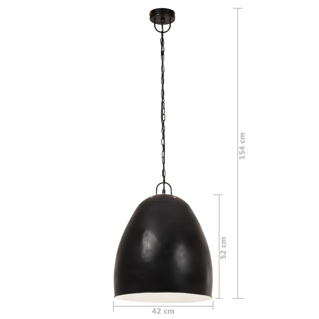 Hanglamp industrieel rond 25 W E27 42 cm zwart is nu te koop bij PeponiXL, paradijselijk wonen!