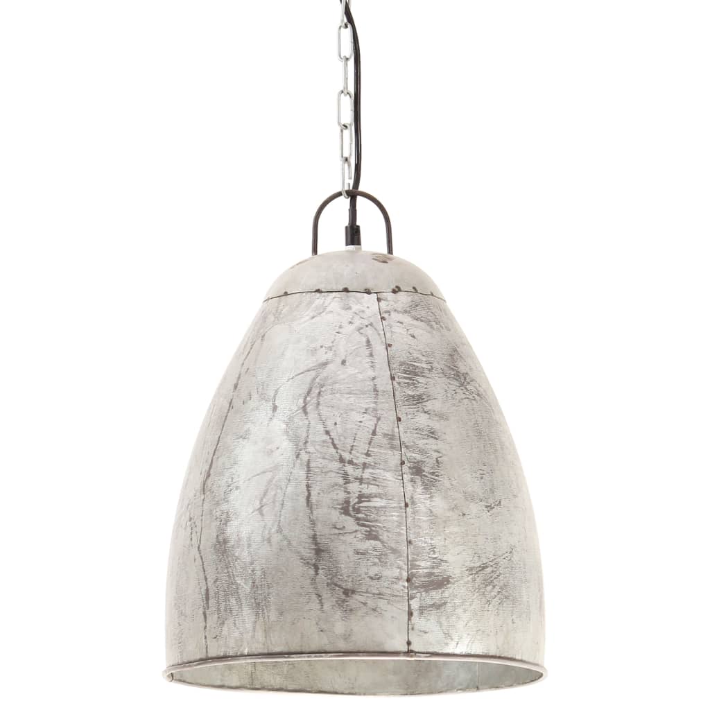 Hanglamp industrieel rond 25 W E27 32 cm zilverkleurig is nu te koop bij PeponiXL, paradijselijk wonen!