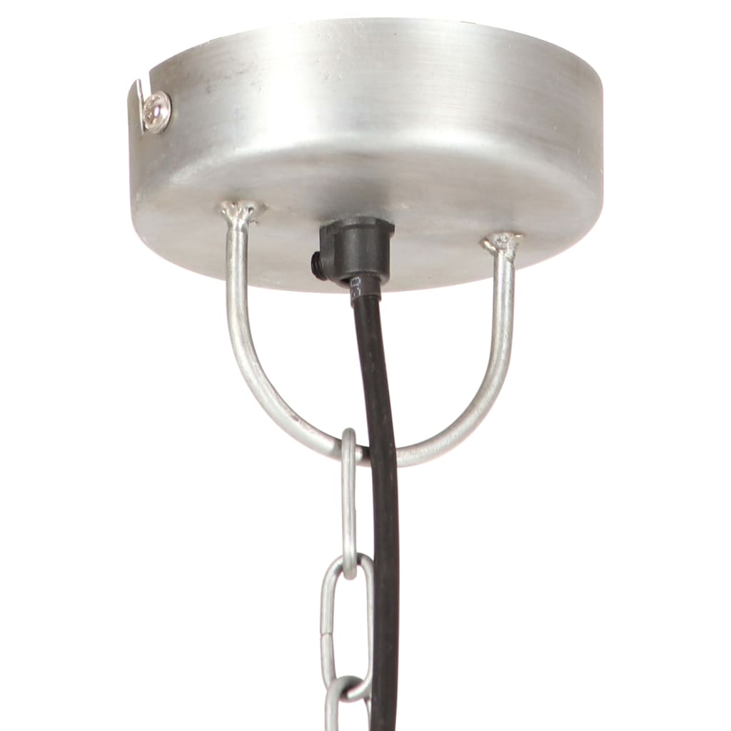 Hanglamp industrieel rond 25 W E27 32 cm zilverkleurig is nu te koop bij PeponiXL, paradijselijk wonen!