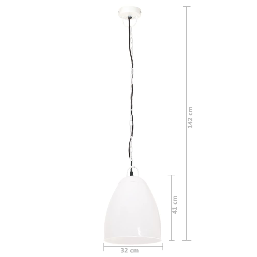 Hanglamp industrieel rond 25 W E27 32 cm wit is nu te koop bij PeponiXL, paradijselijk wonen!