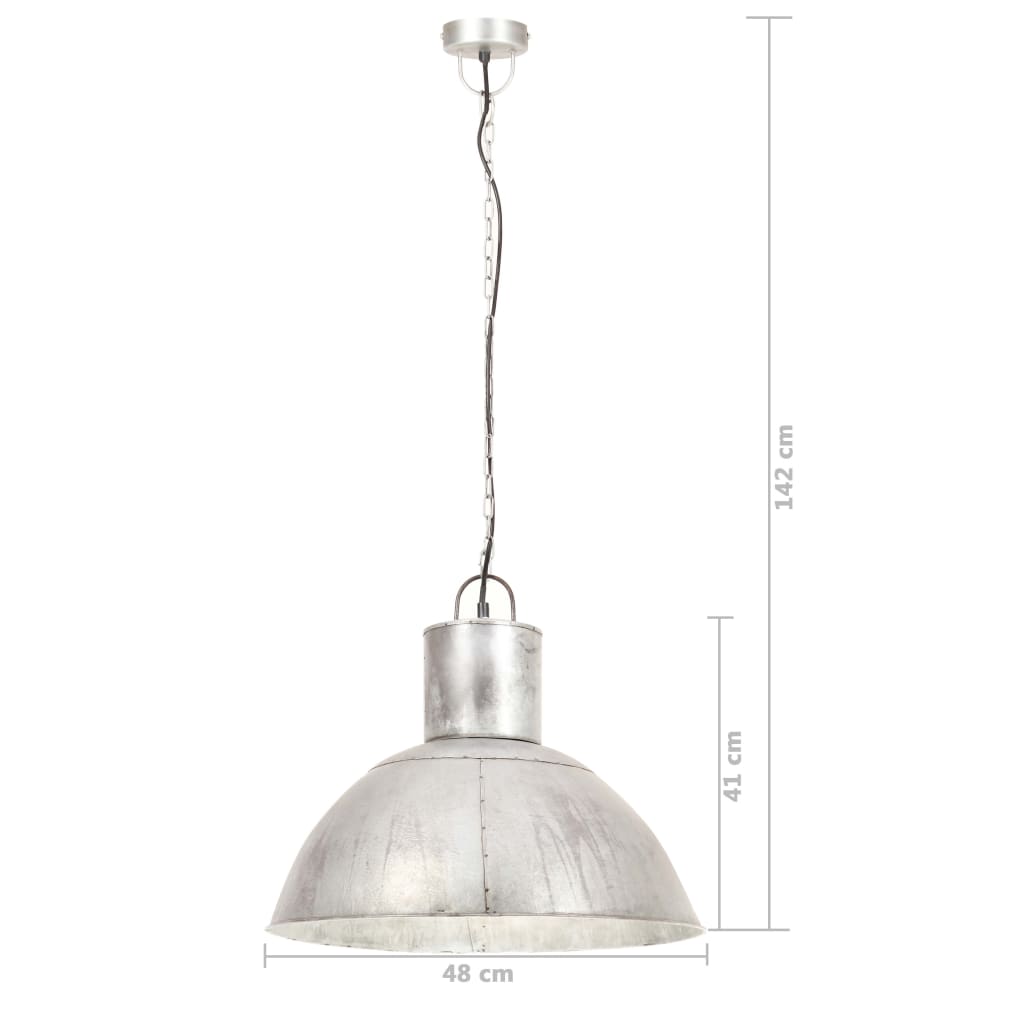 Hanglamp rond 25 W E27 48 cm zilverkleurig is nu te koop bij PeponiXL, paradijselijk wonen!