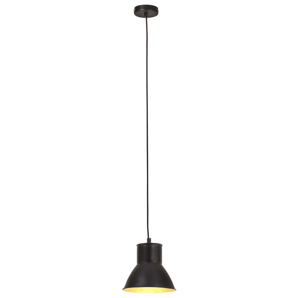 Hanglamp rond 25 W E27 17 cm zwart is nu te koop bij PeponiXL, paradijselijk wonen!