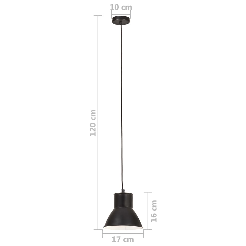 Hanglamp rond 25 W E27 17 cm zwart is nu te koop bij PeponiXL, paradijselijk wonen!