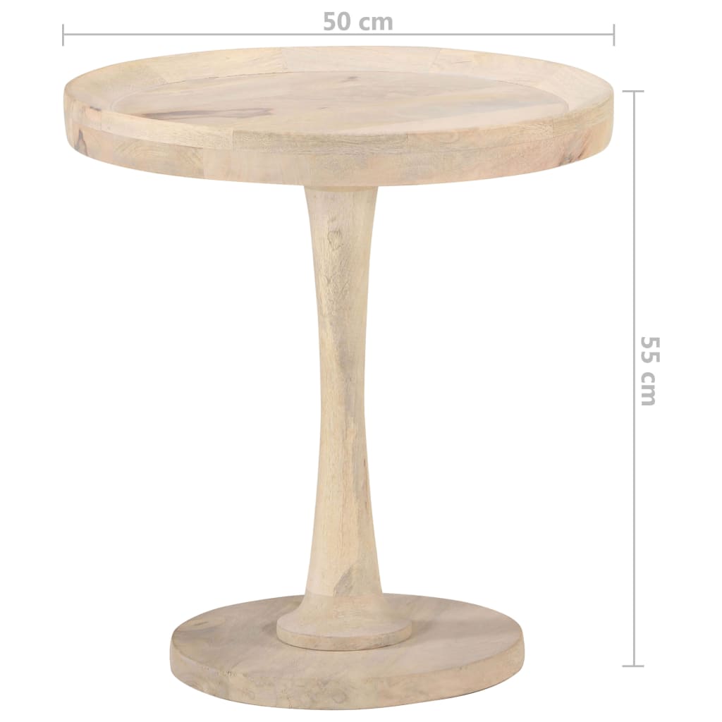 Bijzettafel Ø50x55 cm massief mangohout is nu te koop bij PeponiXL, paradijselijk wonen!