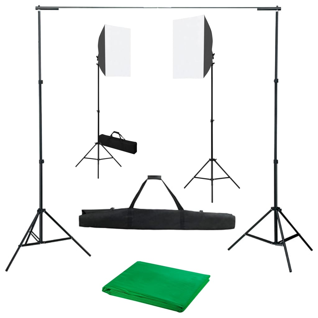 Fotostudioset met softboxlampen en achtergrond is nu te koop bij PeponiXL, paradijselijk wonen!