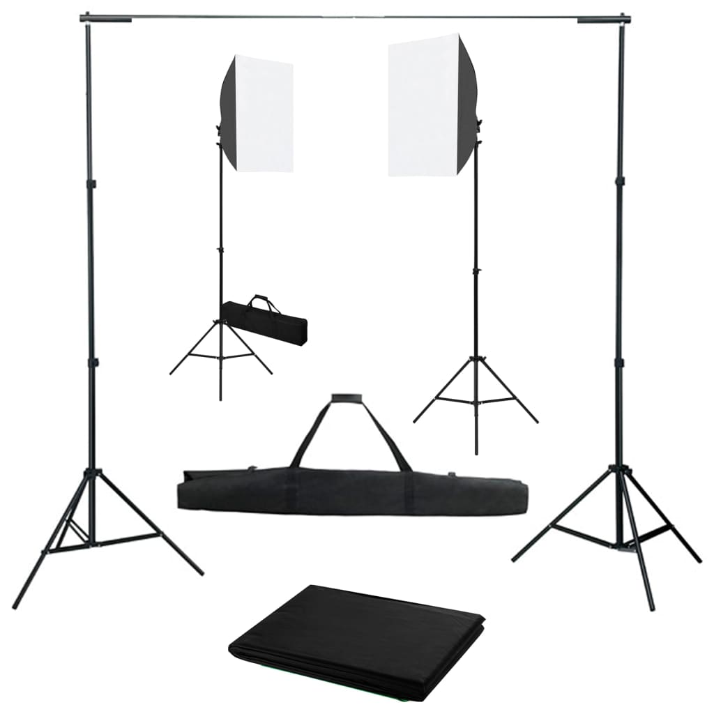 Fotostudioset met softboxlampen en achtergrond is nu te koop bij PeponiXL, paradijselijk wonen!