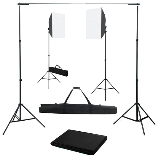 Fotostudioset met softboxlampen en achtergrond is nu te koop bij PeponiXL, paradijselijk wonen!