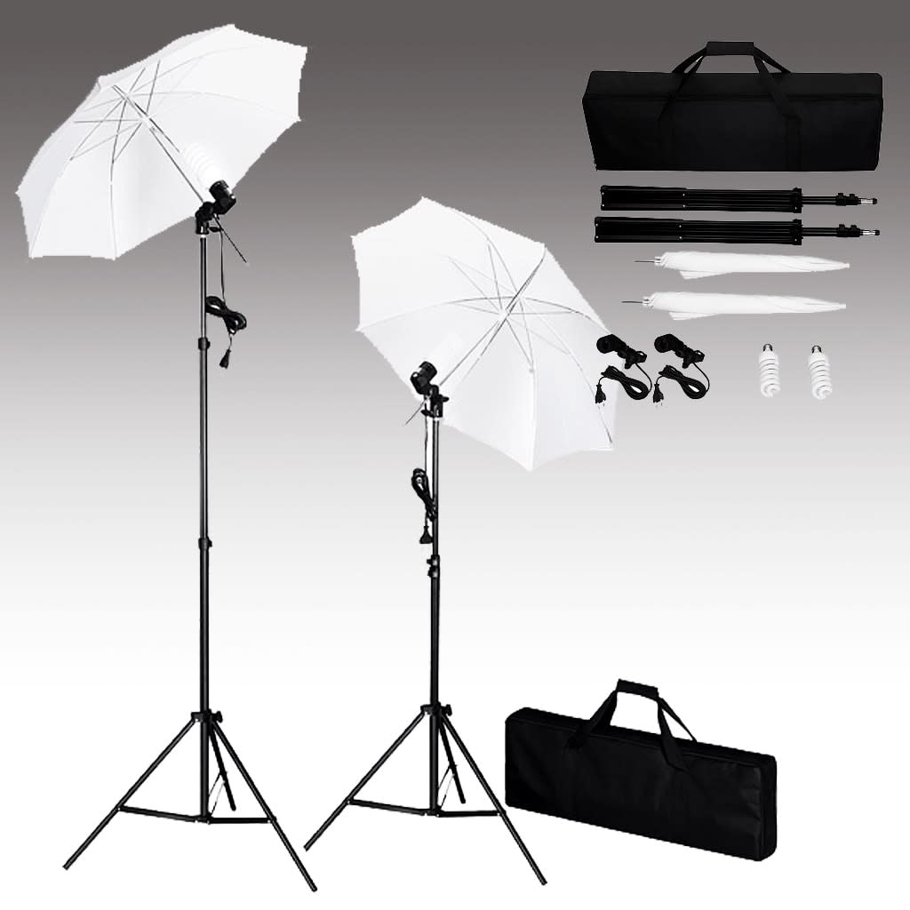 Fotostudioset met achtergrond, lampen en paraplu's is nu te koop bij PeponiXL, paradijselijk wonen!