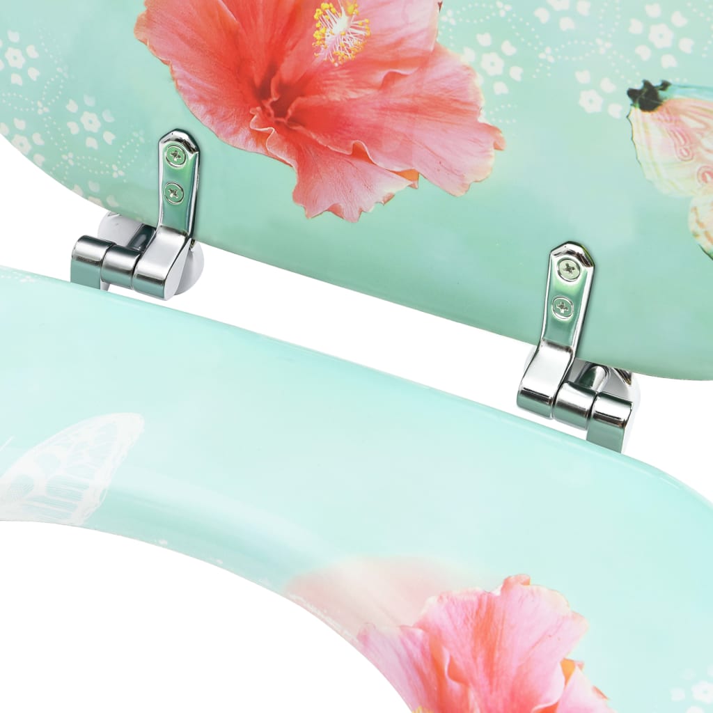 Toiletbril met deksel flamingo MDF is nu te koop bij PeponiXL, paradijselijk wonen!