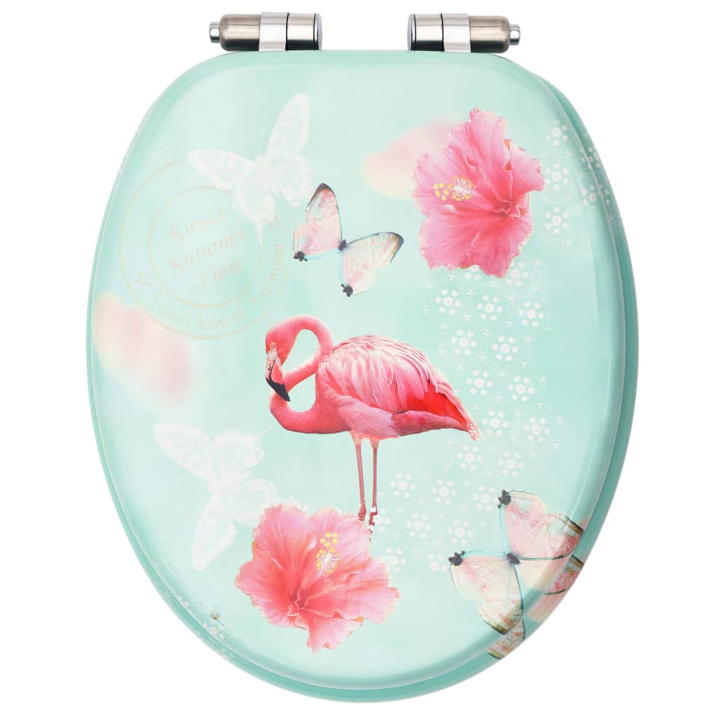 Toiletbril met soft-close deksel flamingo MDF is nu te koop bij PeponiXL, paradijselijk wonen!