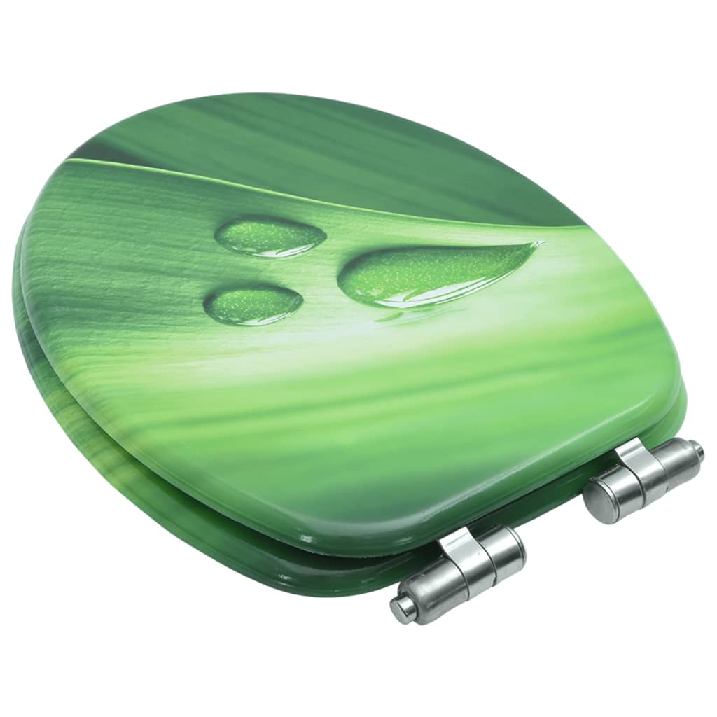 Toiletbril met soft-close deksel waterdruppel MDF groen is nu te koop bij PeponiXL, paradijselijk wonen!