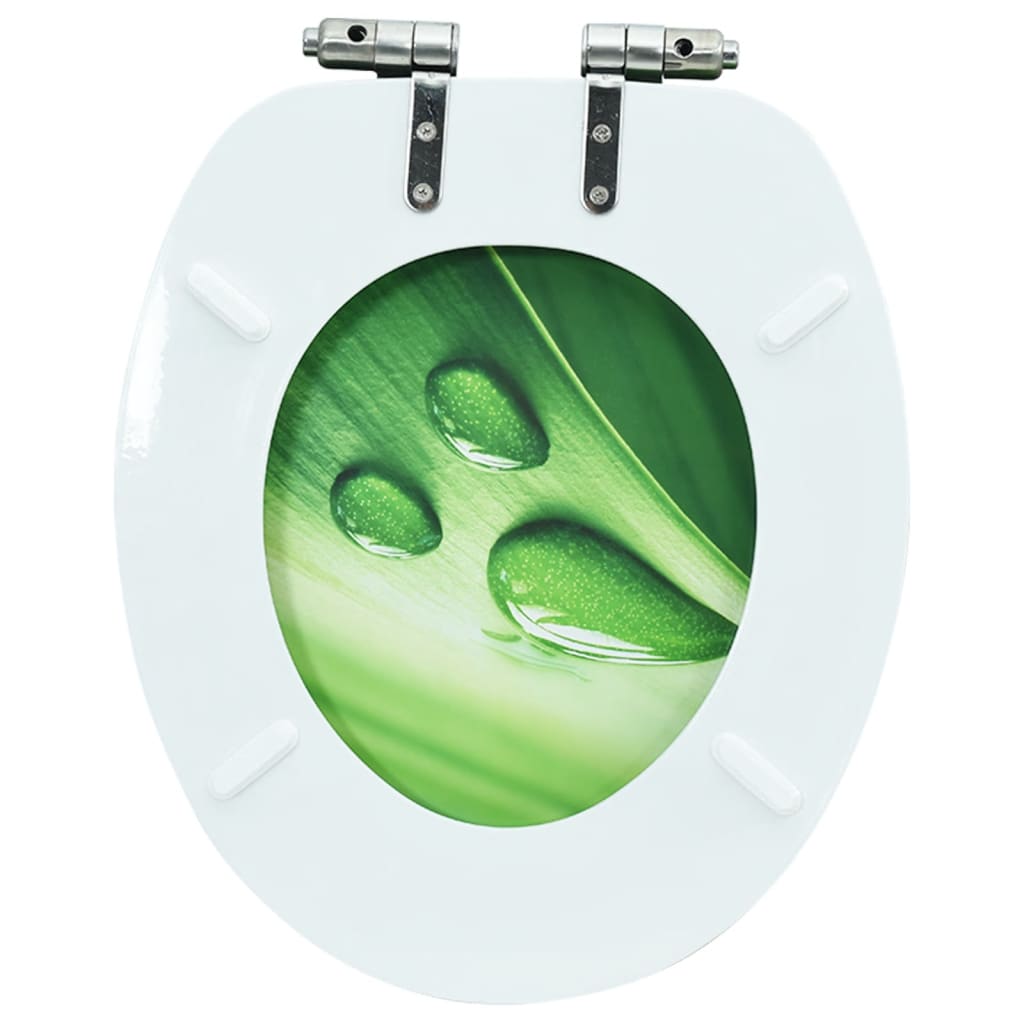 Toiletbril met soft-close deksel waterdruppel MDF groen is nu te koop bij PeponiXL, paradijselijk wonen!
