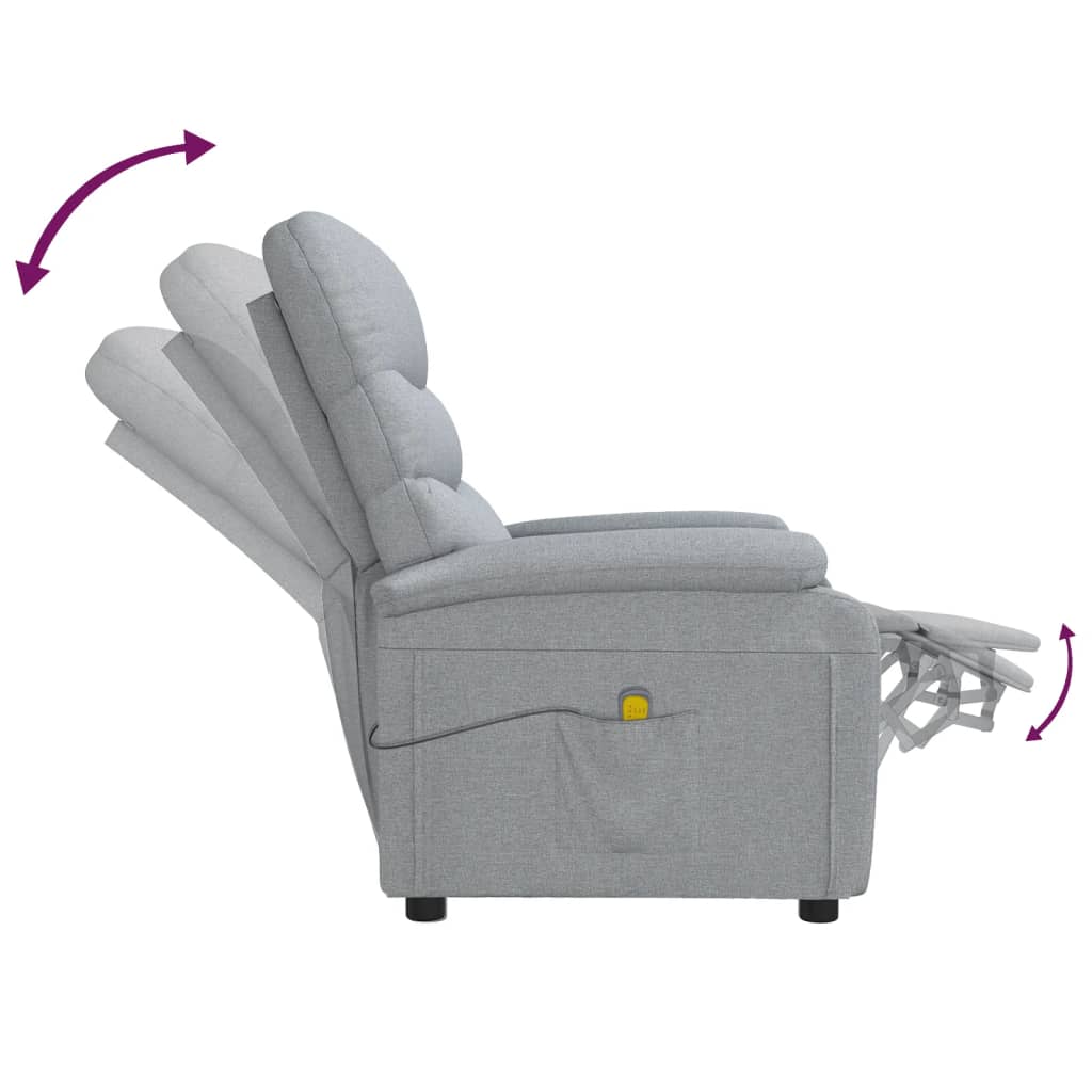 Massagestoel stof lichtgrijs is nu te koop bij PeponiXL, paradijselijk wonen!