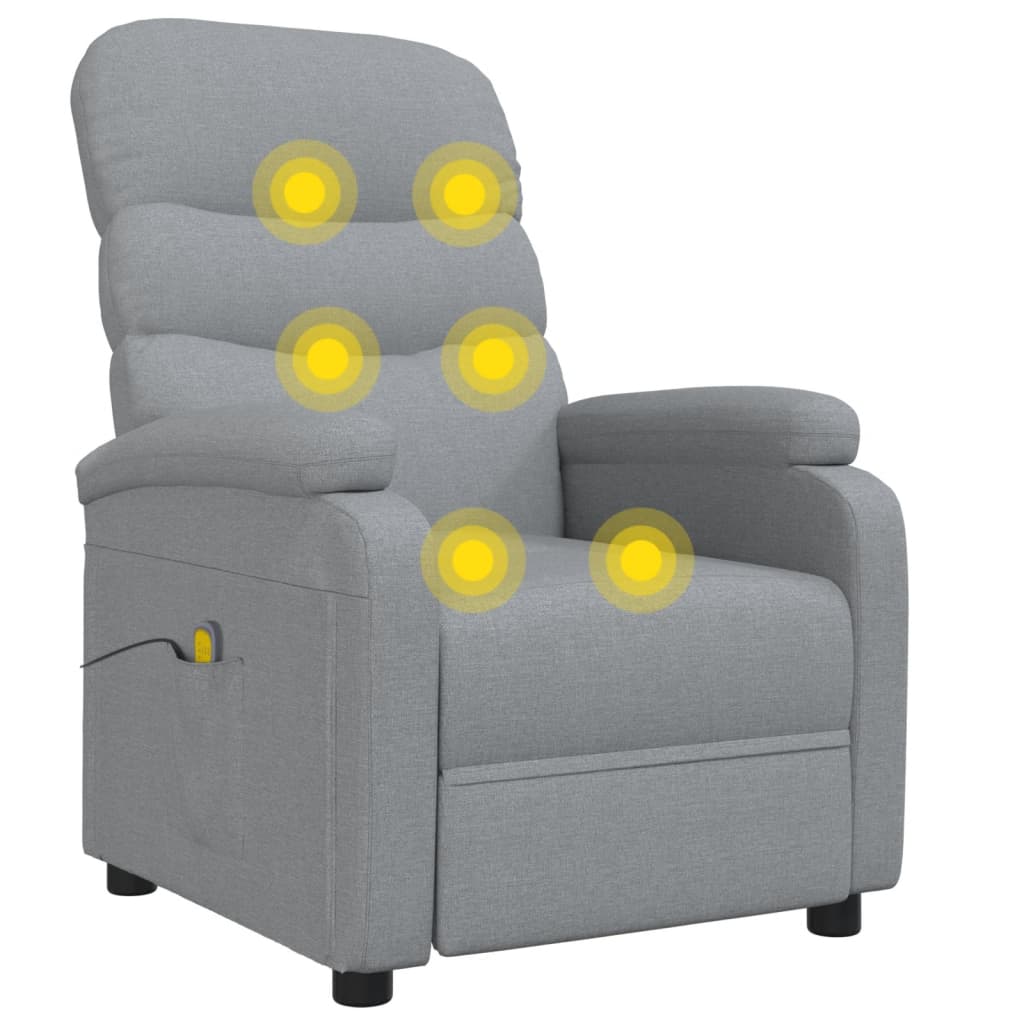 Massagestoel stof lichtgrijs is nu te koop bij PeponiXL, paradijselijk wonen!