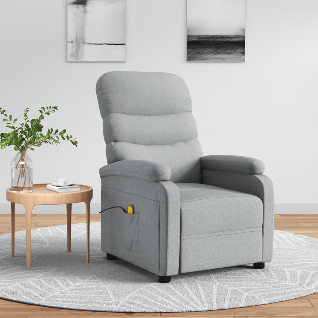 Massagestoel stof lichtgrijs is nu te koop bij PeponiXL, paradijselijk wonen!