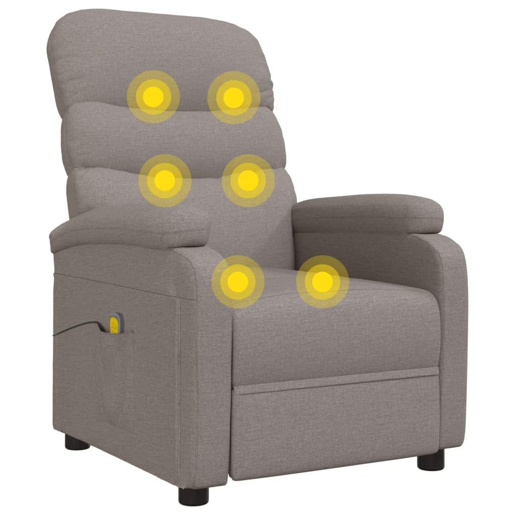 Massagestoel stof taupe is nu te koop bij PeponiXL, paradijselijk wonen!