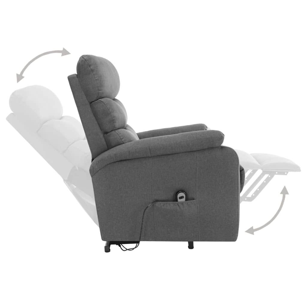Sta-op-massagestoel stof lichtgrijs is nu te koop bij PeponiXL, paradijselijk wonen!