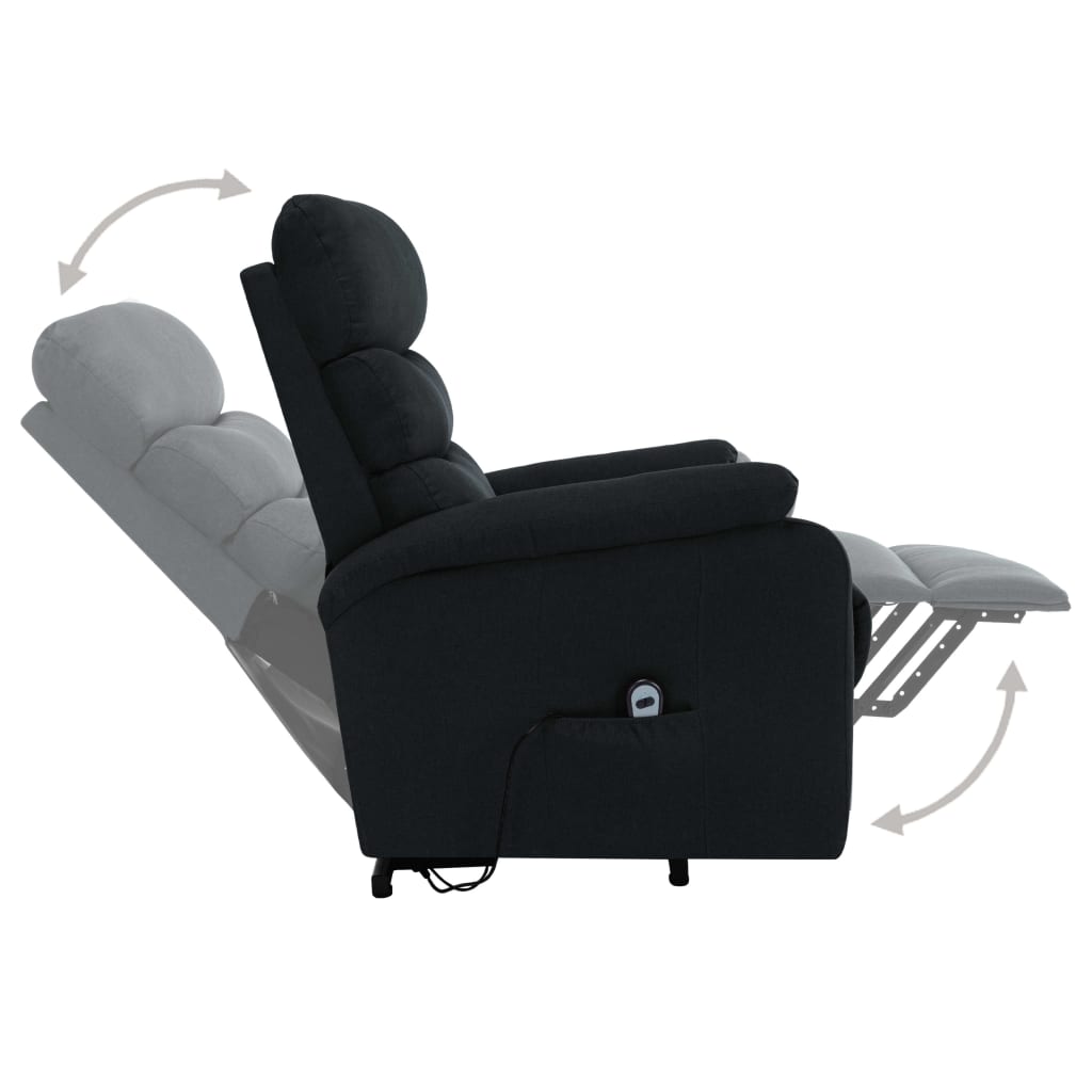 Sta-op-massagestoel stof zwart is nu te koop bij PeponiXL, paradijselijk wonen!