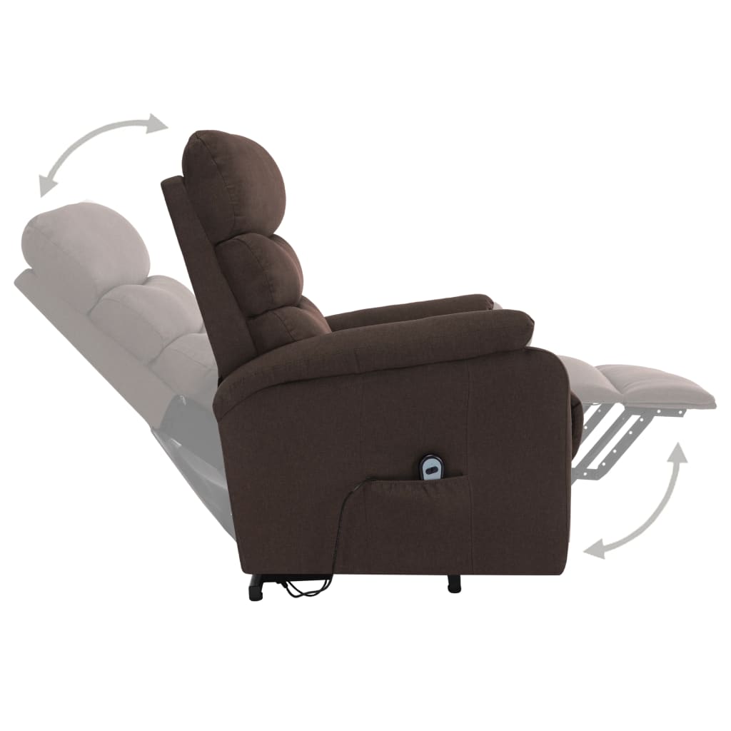 Sta-op-massagestoel stof bruin is nu te koop bij PeponiXL, paradijselijk wonen!