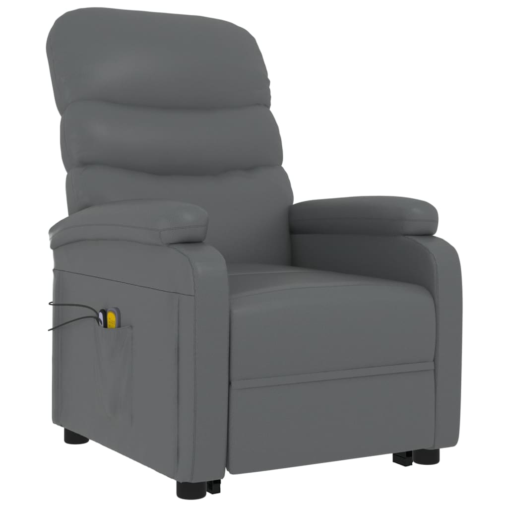 Sta-op-massagestoel kunstleer antracietkleurig is nu te koop bij PeponiXL, paradijselijk wonen!