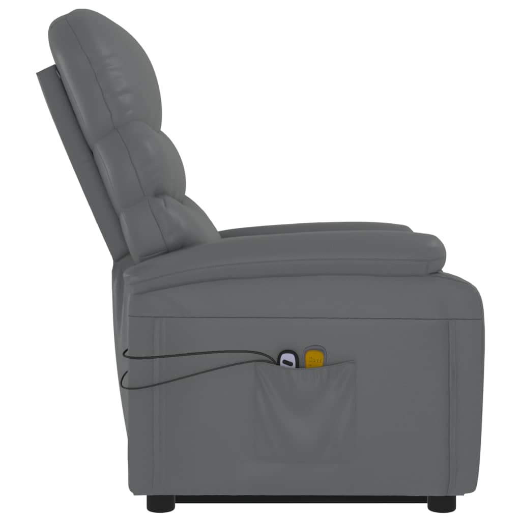 Sta-op-massagestoel kunstleer antracietkleurig is nu te koop bij PeponiXL, paradijselijk wonen!