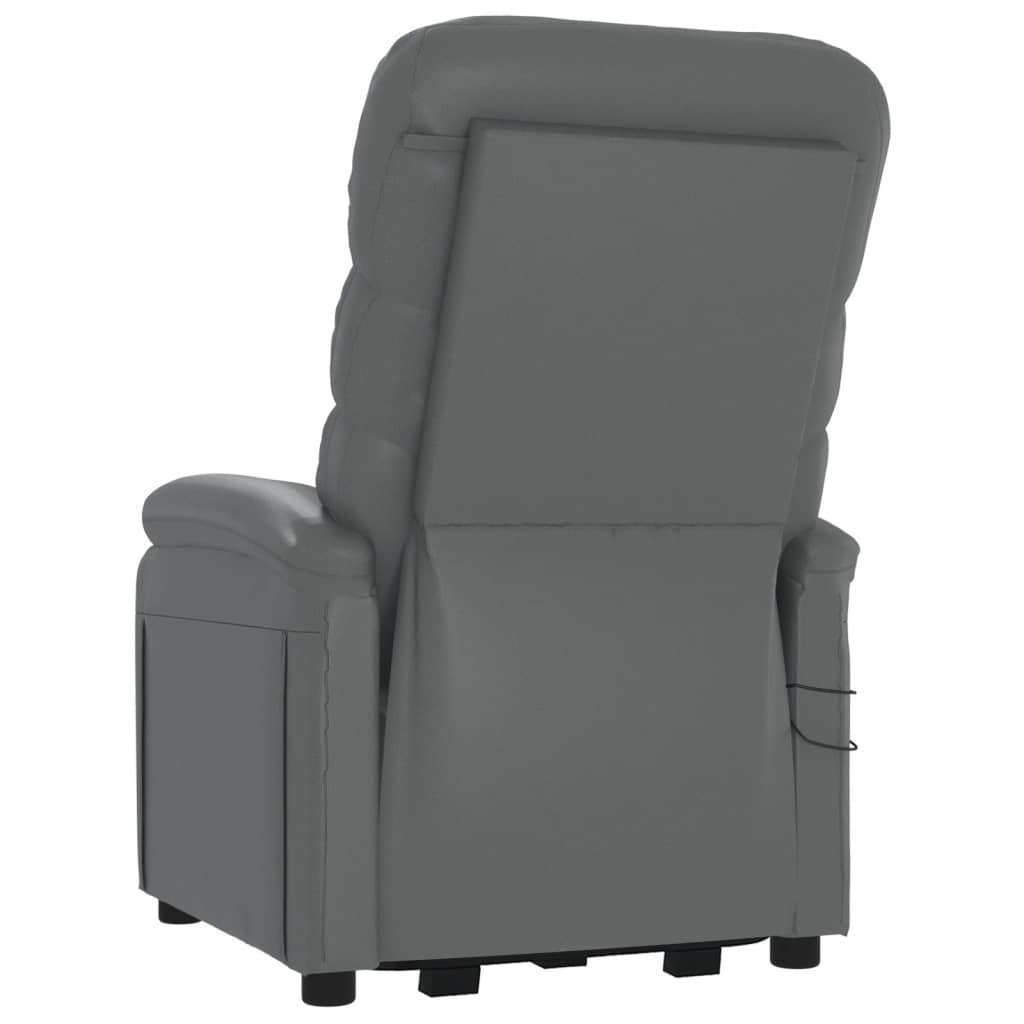Sta-op-massagestoel kunstleer antracietkleurig is nu te koop bij PeponiXL, paradijselijk wonen!