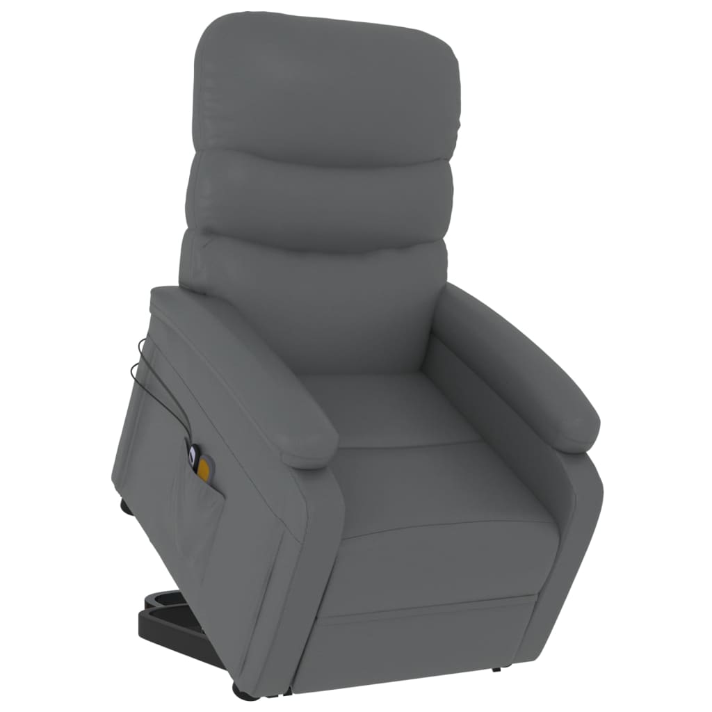 Sta-op-massagestoel kunstleer antracietkleurig is nu te koop bij PeponiXL, paradijselijk wonen!