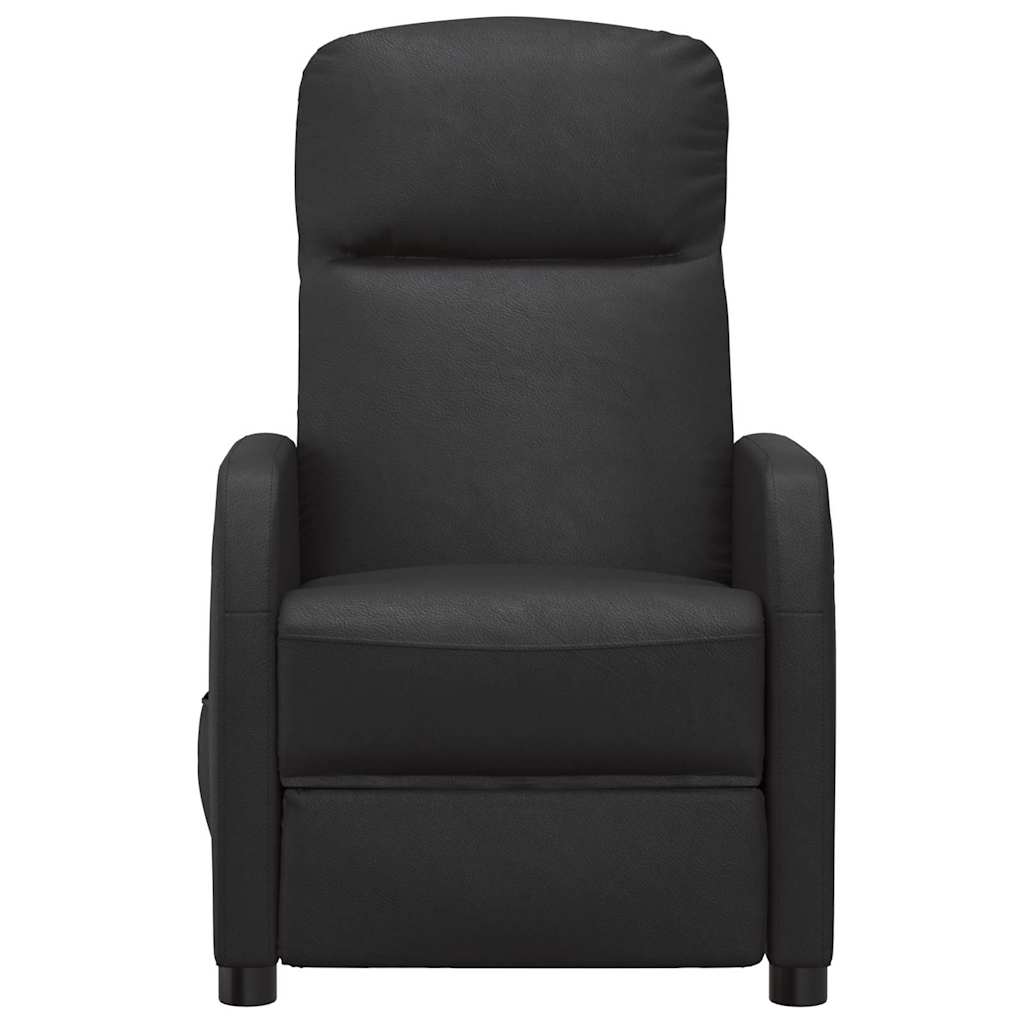 Fauteuil verstelbaar kunstleer zwart is nu te koop bij PeponiXL, paradijselijk wonen!