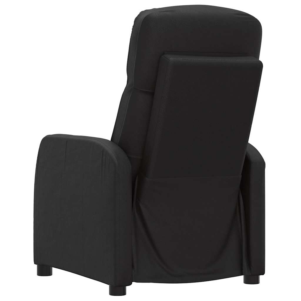 Fauteuil verstelbaar kunstleer zwart is nu te koop bij PeponiXL, paradijselijk wonen!