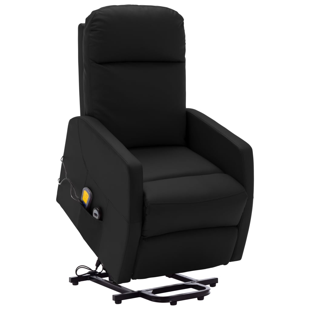 Sta-op-massagestoel kunstleer zwart is nu te koop bij PeponiXL, paradijselijk wonen!