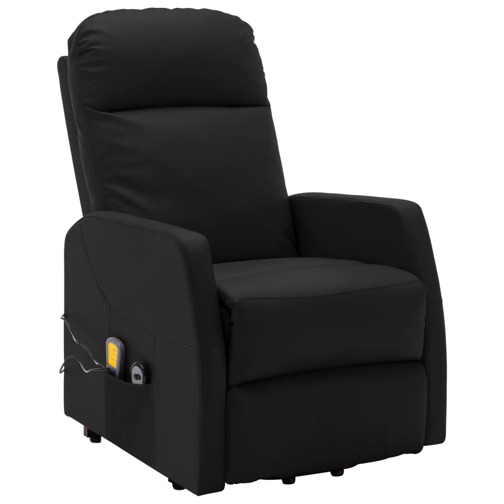 Sta-op-massagestoel kunstleer zwart is nu te koop bij PeponiXL, paradijselijk wonen!