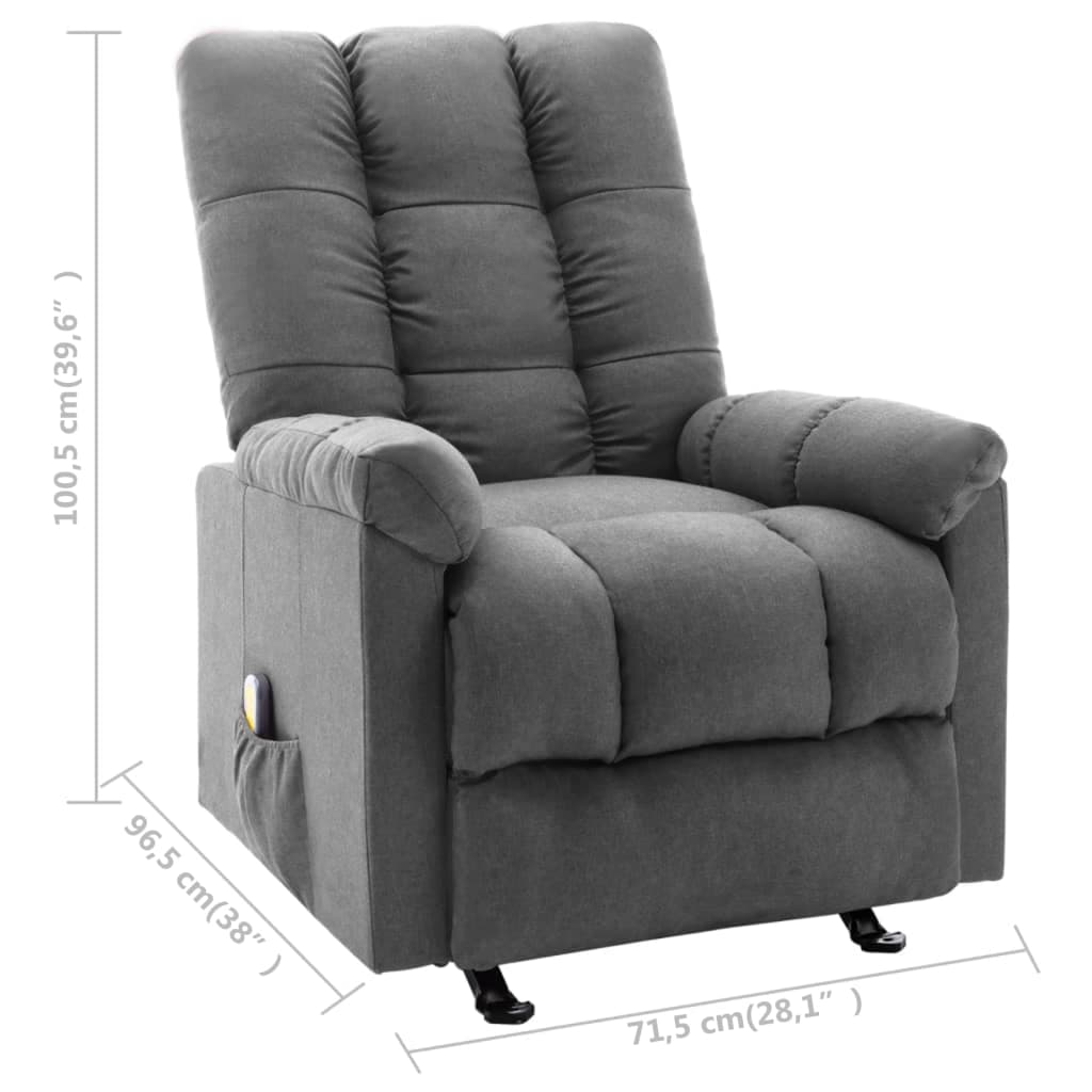 Massagestoel verstelbaar stof lichtgrijs is nu te koop bij PeponiXL, paradijselijk wonen!