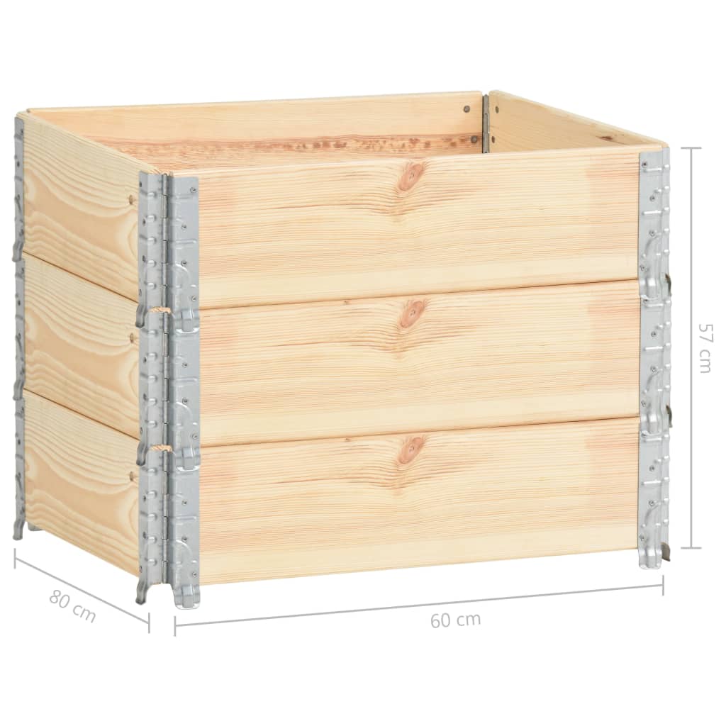 3 st Plantenbakken verhoogd 60x80 cm massief grenenhout is nu te koop bij PeponiXL, paradijselijk wonen!