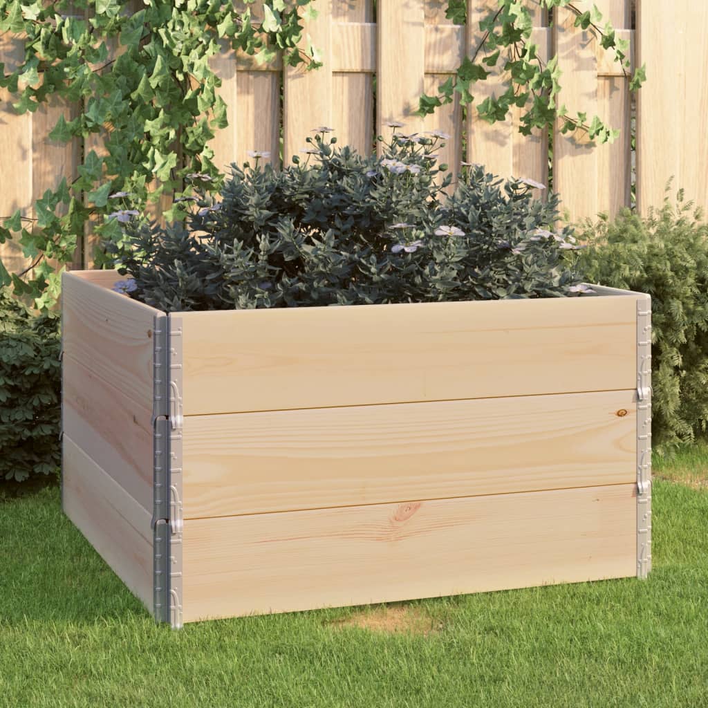 3 st Plantenbakken verhoogd 100x100 cm massief grenenhout is nu te koop bij PeponiXL, paradijselijk wonen!