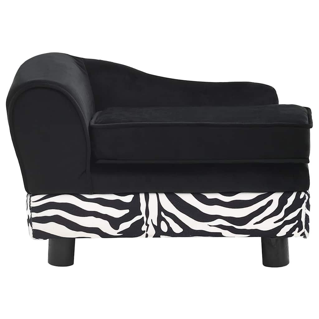 Hondenbank 57x34x36 cm pluche zwart is nu te koop bij PeponiXL, paradijselijk wonen!