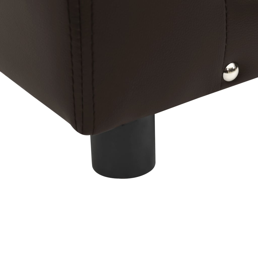 Hondenbank 81x43x31 cm pluche en kunstleer bruin is nu te koop bij PeponiXL, paradijselijk wonen!